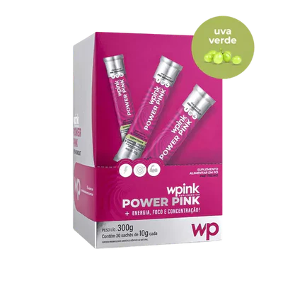 power pink de uva verde - pré-treino - 300g - wp