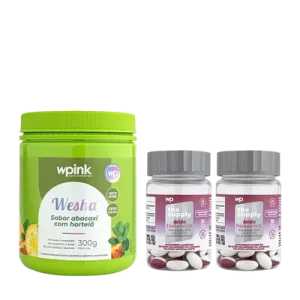 kit wesha chá verde e abacaxi + 2 ácidos hialurônicos - wp