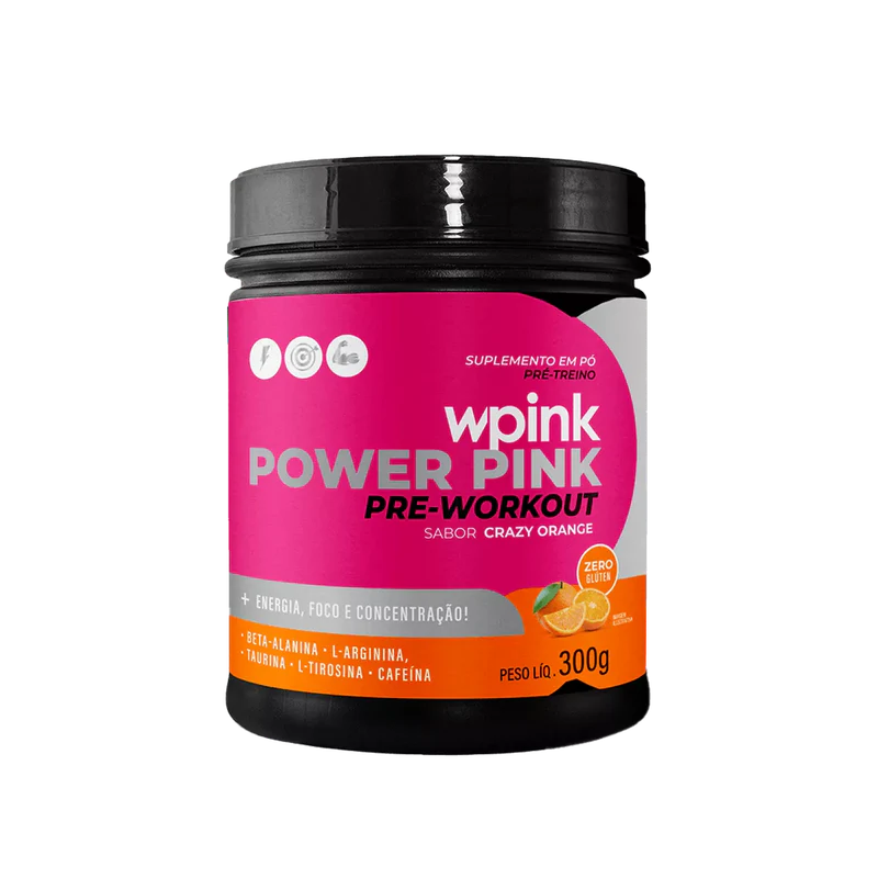 super power pink de laranja - pré-treino - 300g - wp