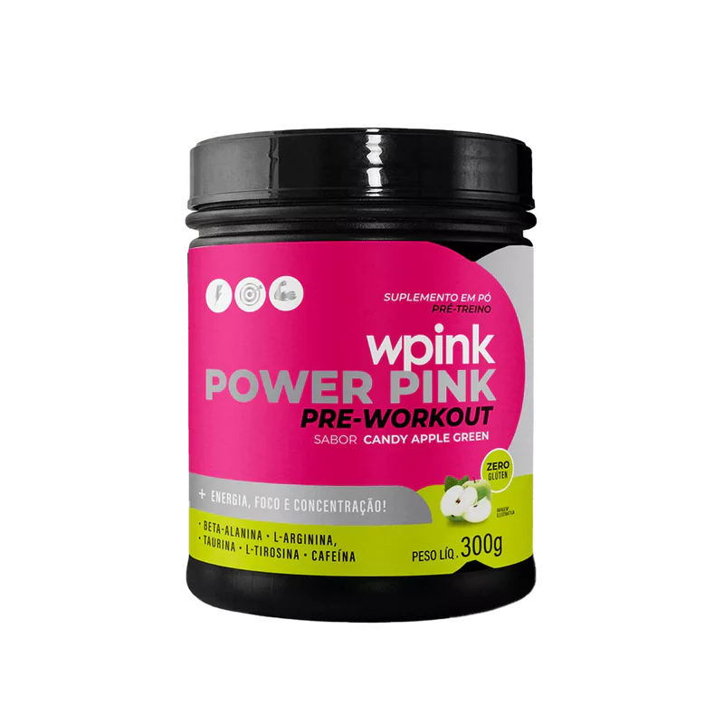 super power pink de maçã verde - pré-treino - 300g - wp