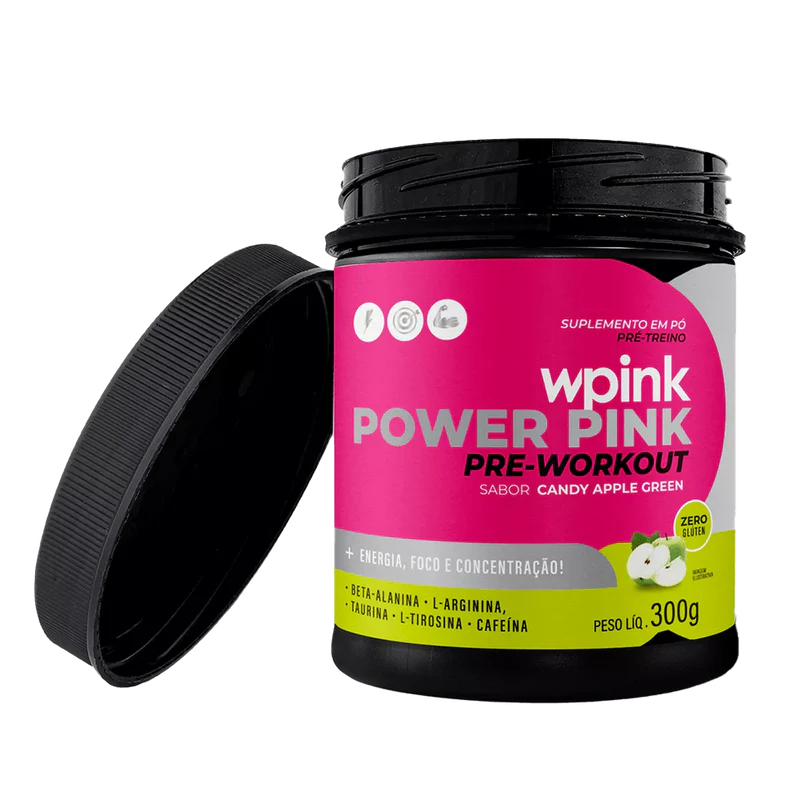 super power pink de maçã verde - pré-treino - 300g - wp - Imagem 2