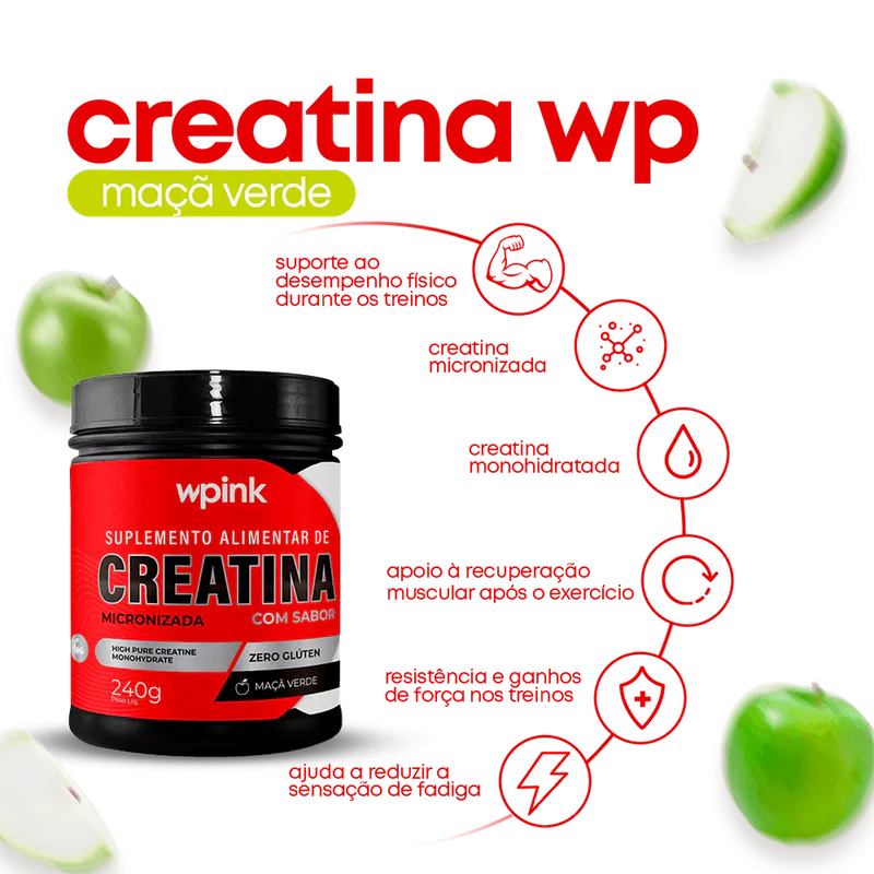 creatina de maçã verde - 240g - wp - Imagem 2