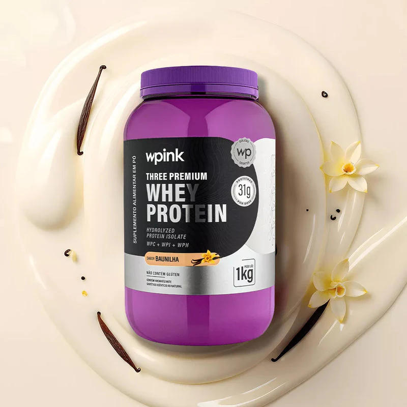 three premium whey protein baunilha 3w - (1kg) - wp - Imagem 3