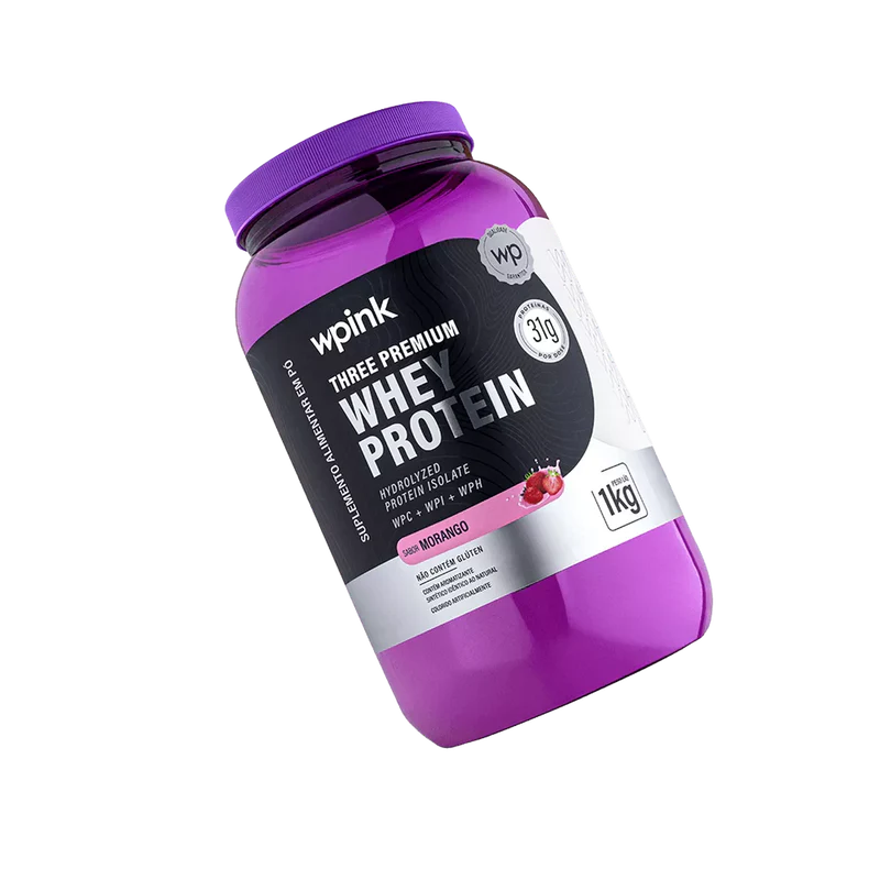 three premium whey protein morango 3w - (1kg) - wp - Imagem 5