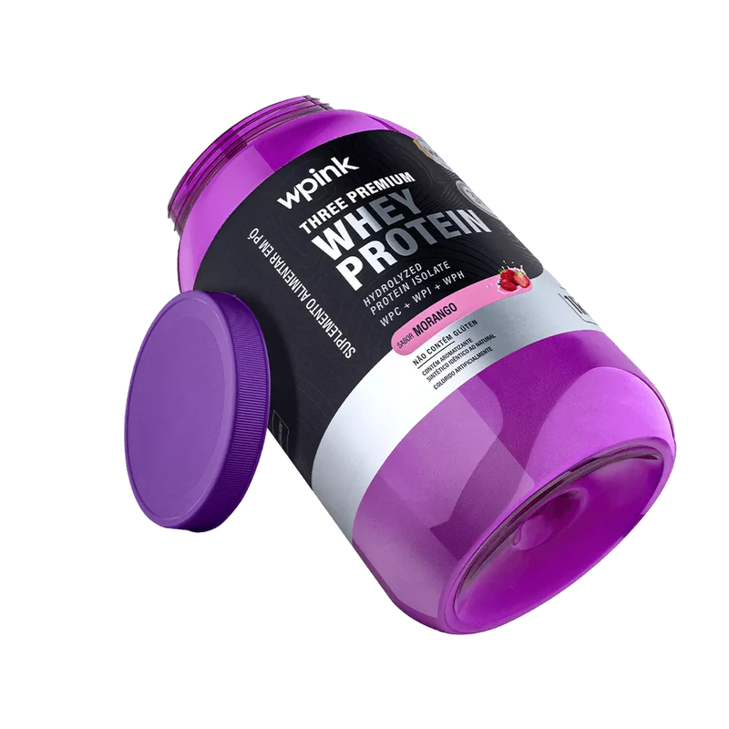 three premium whey protein morango 3w - (1kg) - wp - Imagem 6