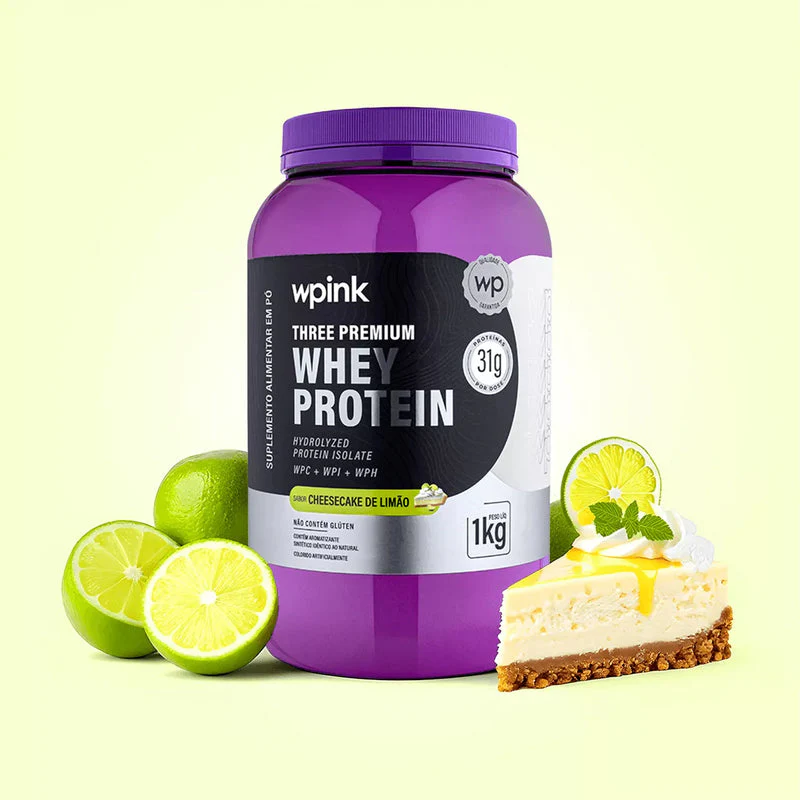 three premium whey protein cheesecake de limão 3w - (1kg) - wp - Imagem 3