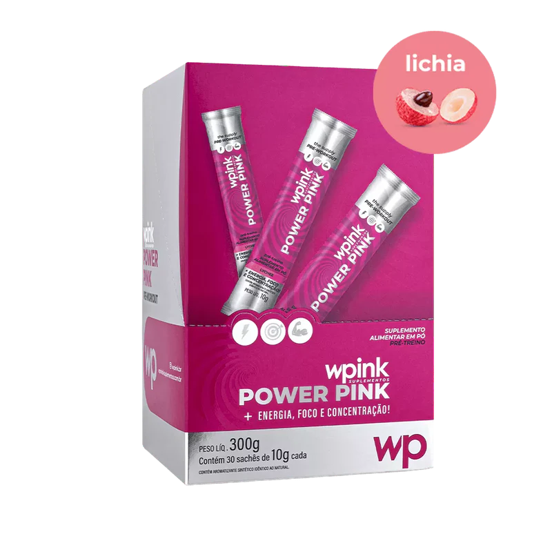 power pink de lichia - pré-treino - 300g - wp