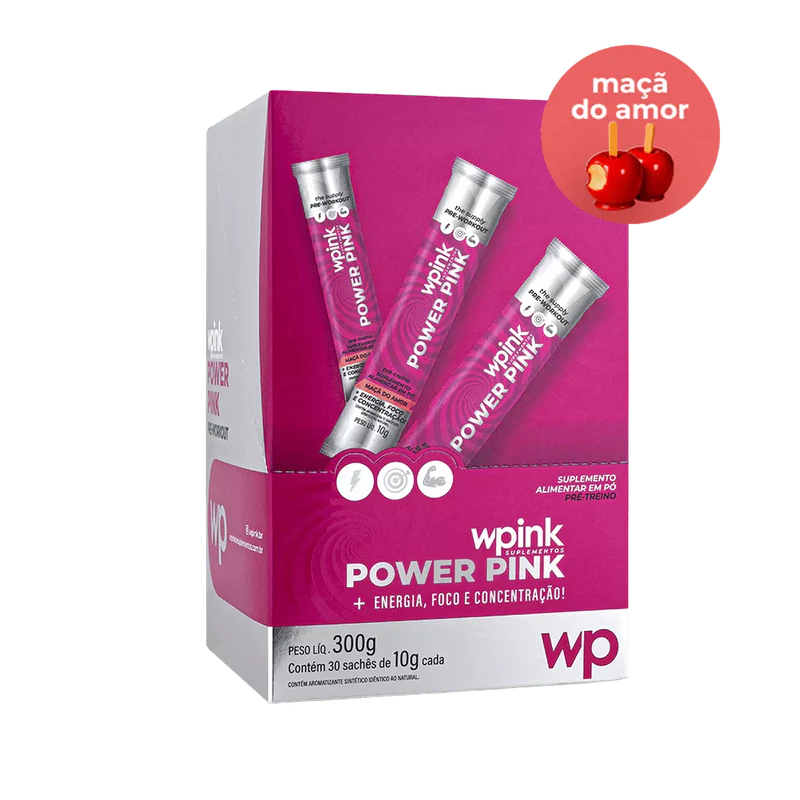 power pink de maçã do amor - pré-treino - 300g - wp