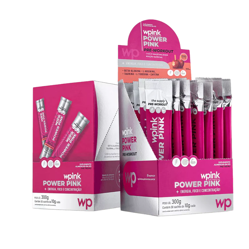 power pink de maçã do amor - pré-treino - 300g - wp - Imagem 5