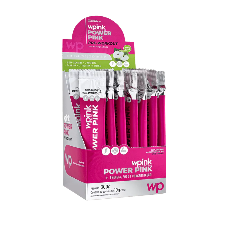 power pink de maçã verde - pré-treino - 300g - wp - Imagem 6