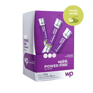 power pink sem cafeína de maçã verde - pré-treino - 300g - wp