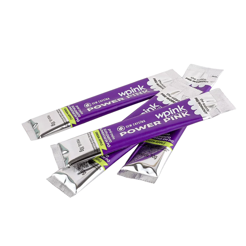 power pink sem cafeína de maçã verde - pré-treino - 300g - wp - Imagem 3