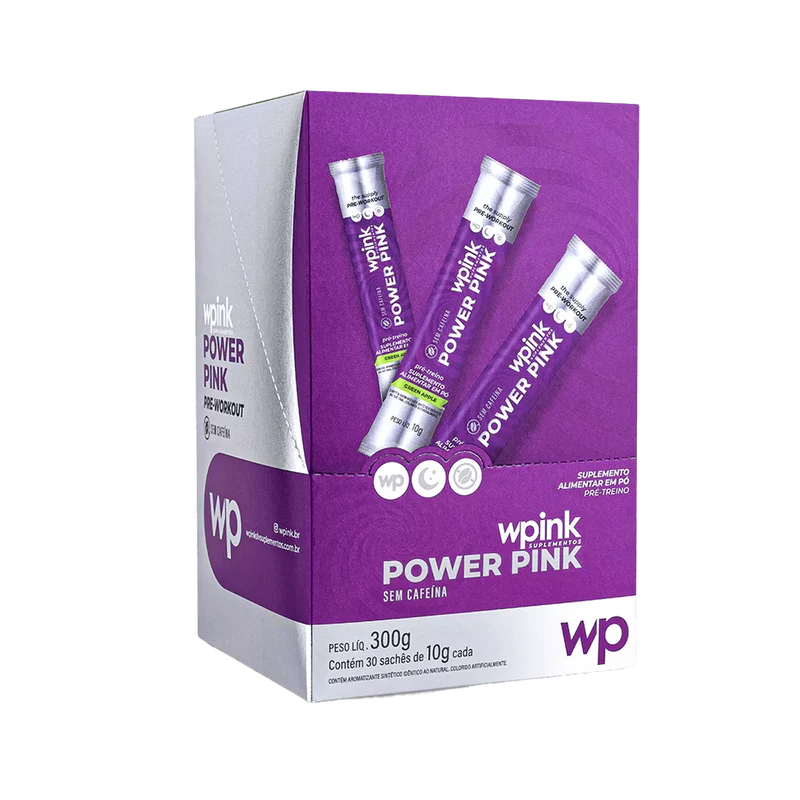 power pink sem cafeína de maçã verde - pré-treino - 300g - wp - Imagem 5