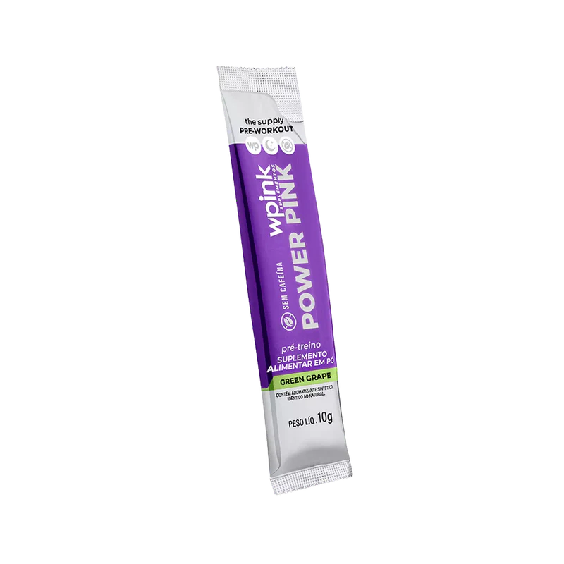 power pink sem cafeína de uva verde - pré-treino - 300g - wp - Imagem 3