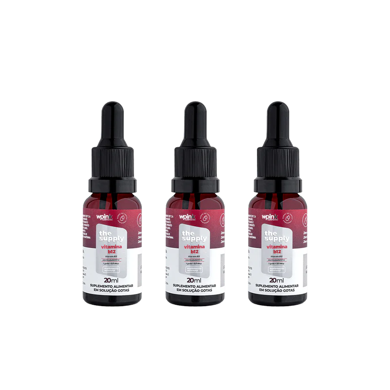 kit 3 vitamina b12 - em gotas - wp