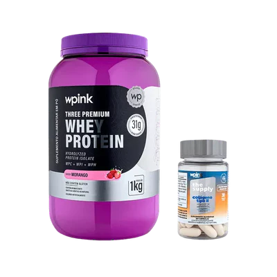 whey protein morango + colágeno tipo ii - wp